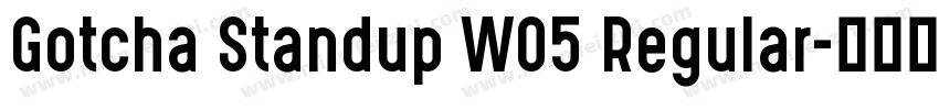 Gotcha Standup W05 Regular字体转换